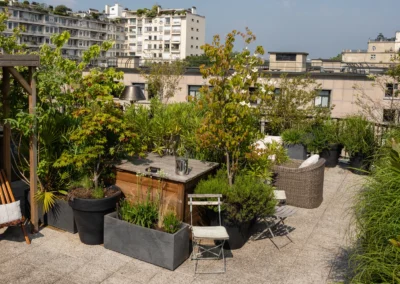 Création d&rsquo;une terrasse intimiste et multifonctionnelle (Paris – 16e)